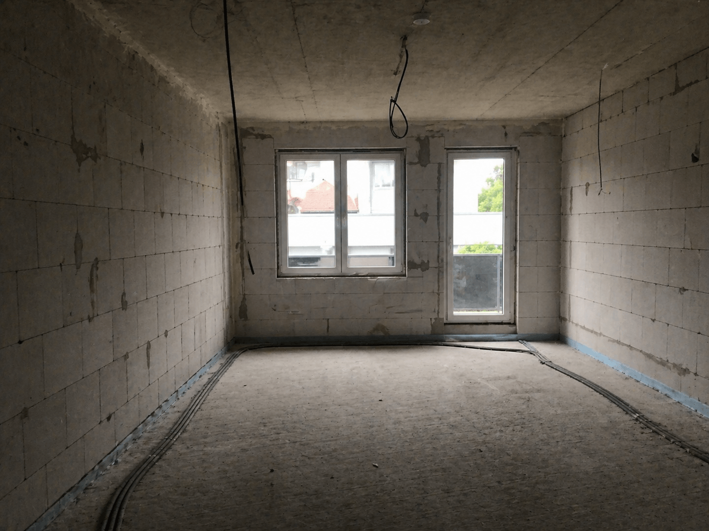 Kompakter Wohnraum KI Virtual Staging vorher